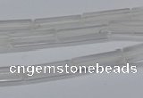 CTB310 15.5 inches 4*13mm tube white crystal beads wholesale