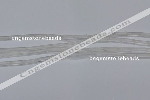 CTB310 15.5 inches 4*13mm tube white crystal beads wholesale