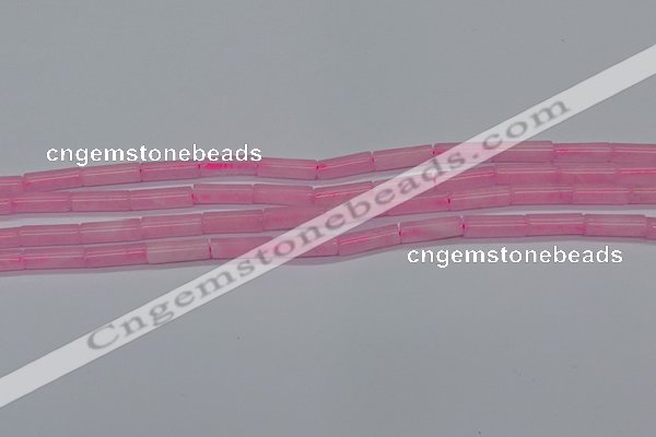 CTB311 15.5 inches 4*13mm tube rose quartz beads wholesale