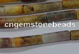 CTB316 15.5 inches 4*13mm tube crazy lace agate beads wholesale