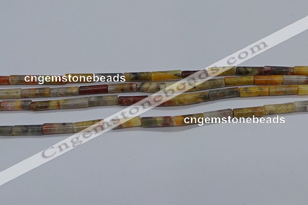 CTB316 15.5 inches 4*13mm tube crazy lace agate beads wholesale