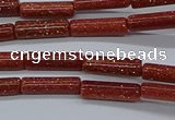 CTB328 15.5 inches 4*13mm tube goldstone beads wholesale