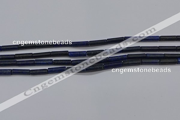 CTB357 15.5 inches 4*13mm tube lapis lazuli beads wholesale