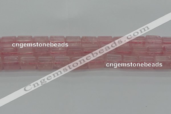 CTB501 15.5 inches 10*13mm triangle rose quartz beads wholesale