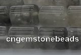 CTB503 15.5 inches 10*13mm triangle cloudy quartz beads wholesale