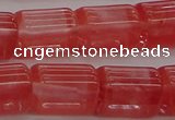 CTB508 15.5 inches 10*13mm triangle cherry quartz beads wholesale