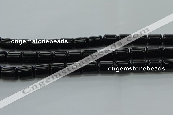 CTB545 15.5 inches 10*13mm triangle black agate beads wholesale