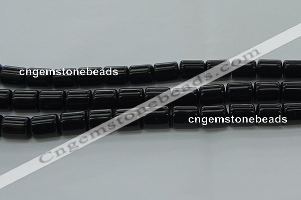 CTB545 15.5 inches 10*13mm triangle black agate beads wholesale