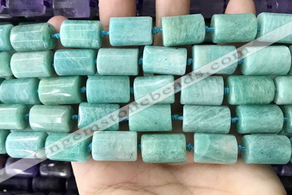 CTB623 15.5 inches 11*16mm - 12*18mm faceted tube amazonite beads