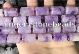 CTB652 15.5 inches 12*16mm faceted tube lavender amethyst beads