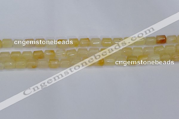 CTB701 15.5 inches 6*8mm tube yellow jade beads wholesale