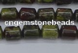 CTB713 15.5 inches 6*8mm tube dragon blood jasper beads wholesale