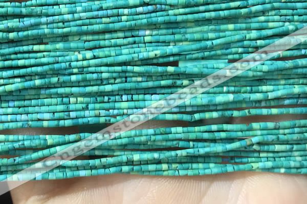 CTB801 15.5 inches 1mm tube turquoise beads wholesale