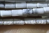 CTB811 15.5 inches 2*4mm tube white howlite beads wholesale