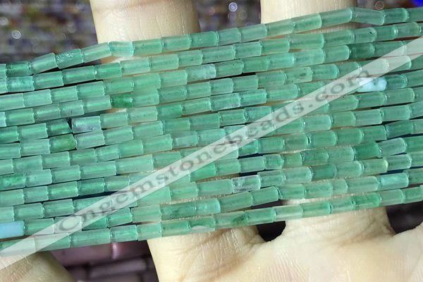 CTB813 15.5 inches 2*4mm tube green aventurine beads wholesale