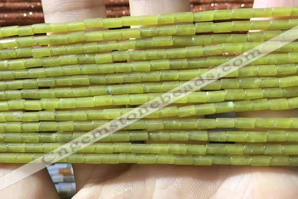 CTB814 15.5 inches 2*4mm tube korean jade beads wholesale