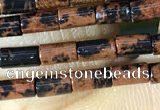 CTB817 15.5 inches 2*4mm tube mahogany obsidian beads wholesale