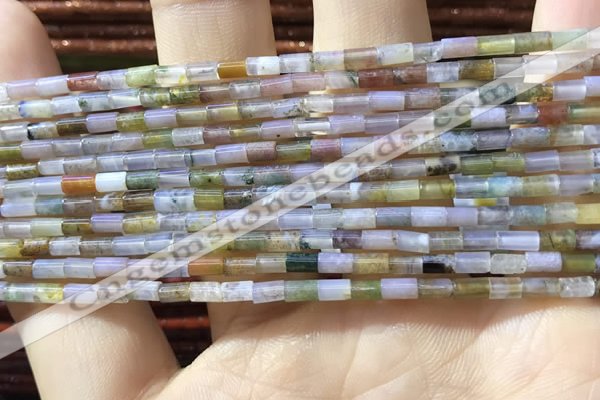 CTB818 15.5 inches 2*4mm tube Indian agate beads wholesale