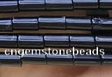 CTB819 15.5 inches 2*4mm tube black agate beads wholesale