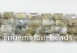 CTB870 13*25mm - 14*19mm faceted tube gemstone beads