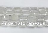 CTB875 13*25mm - 14*19mm faceted tube yellow white crystal beads