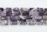 CTB877 13*25mm - 14*19mm faceted tube amethyst beads