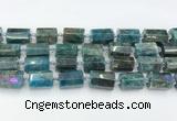 CTB888 15.5 inches 13*25mm - 14*19mm faceted tube apatite beads