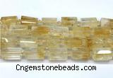 CTB944 15 inches 13*25mm - 14*19mm faceted tube citrine beads