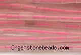 CTB969 15 inches 2*4mm tube rose quartz beads