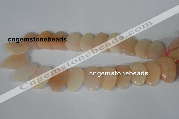 CTD02 Top drilled 22*30mm flat teardrop pink aventurine beads