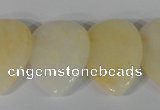 CTD03 Top drilled 22*30mm flat teardrop yellow aventurine beads