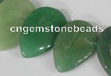 CTD04 Top drilled 22*30mm flat teardrop green aventurine beads