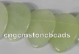 CTD05 Top drilled 22*30mm flat teardrop New jade beads