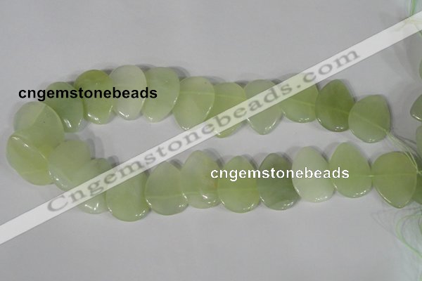 CTD05 Top drilled 22*30mm flat teardrop New jade beads