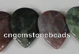 CTD07 Top drilled 22*30mm flat teardrop Indian agate beads