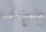 CTD1140 Top drilled 5*12mm - 6*18mm nuggets white crystal beads