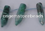 CTD1146 Top drilled 8*20mm - 10*30mm sticks plated quartz beads