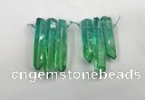 CTD1221 Top drilled 7*30mm - 9*45mm sticks plated quartz beads