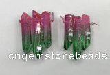 CTD1225 Top drilled 7*30mm - 9*45mm sticks plated quartz beads