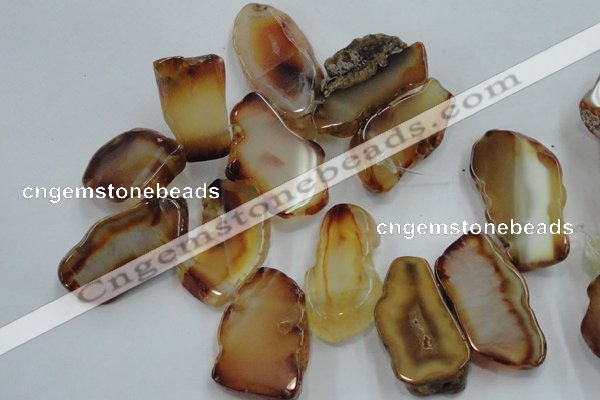 CTD1500 Top drilled 10*20mm - 15*30mm freeform agate slab beads