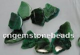 CTD1503 Top drilled 20*40mm - 25*50mm freeform agate slab beads