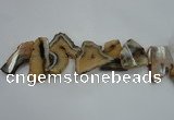 CTD1508 Top drilled 30*45mm - 40*60mm freeform agate slab beads