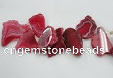 CTD1511 Top drilled 30*50mm - 40*65mm freeform agate slab beads