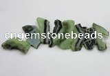 CTD1512 Top drilled 25*65mm - 40*75mm freeform agate slab beads