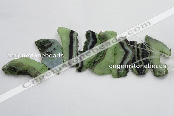 CTD1512 Top drilled 25*65mm - 40*75mm freeform agate slab beads