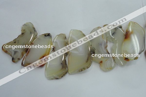 CTD1516 Top drilled 30*50mm - 45*65mm freeform agate slab beads