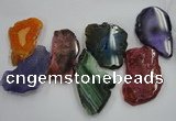 CTD1517 Top drilled 40*50mm - 45*70mm freeform agate slab beads