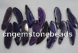 CTD1522 Top drilled 20*65mm - 25*80mm freeform agate slab beads