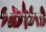 CTD1523 Top drilled 20*55mm - 25*80mm freeform agate slab beads