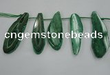 CTD1526 Top drilled 30*65mm - 35*80mm freeform agate slab beads